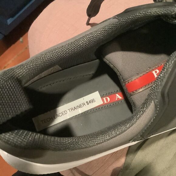 Prada size uk 9.5 us 10.5 tech laced trainer sneaker shoe eu size 44 - Picture 5 of 14